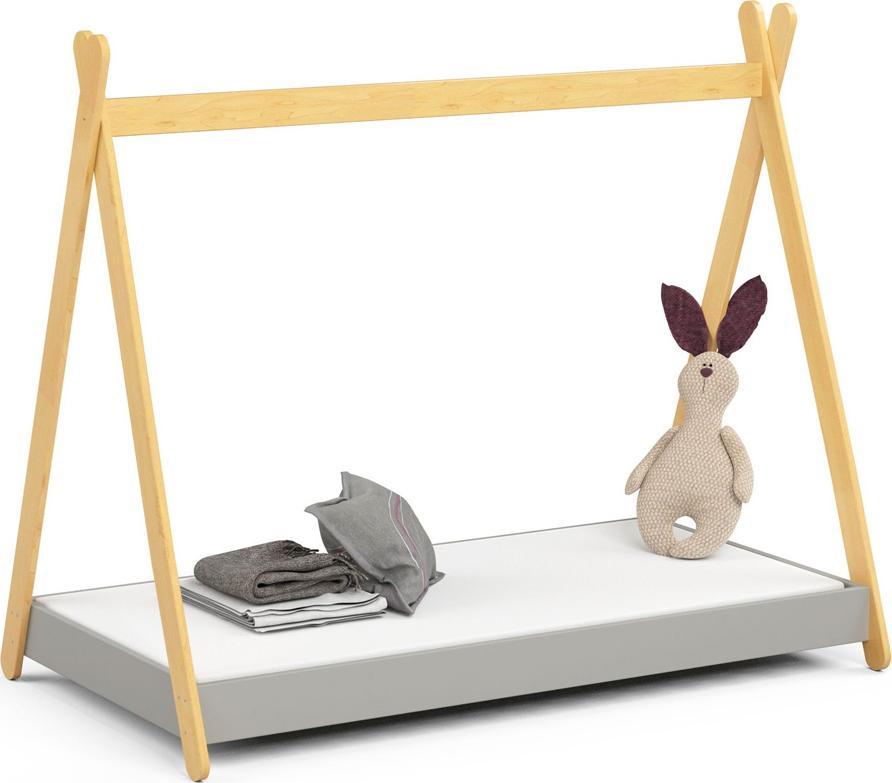 Elior Skandynawskie łóżko tipi szare- Lori 4X 80x180