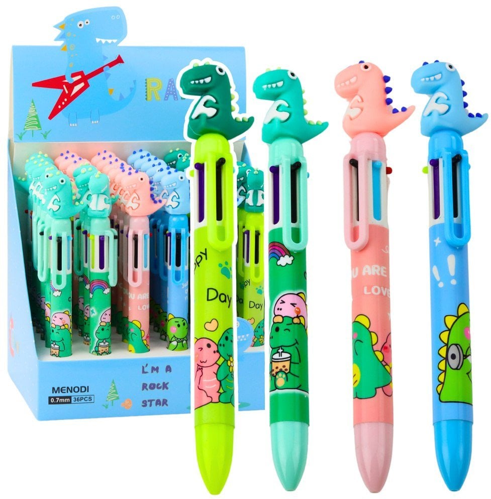 Długopis Figurka Dinozaura Wielokolorowy 0.7mm