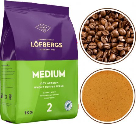 Kawa ziarnista Lofbergs Kawa ziarnista Lofbergs Medium Roast 1kg Arabica 100%