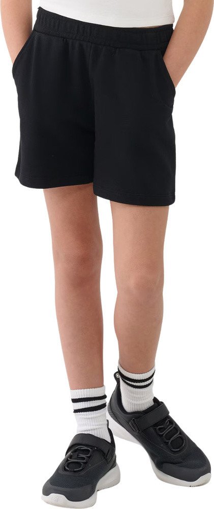 Spodenki dla dziewczynki 4F CAS F470 głęboka czerń 4FJWSS25TSHOF470 20S 134cm