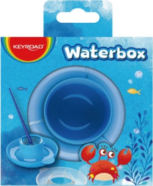 Keyroad Kubeczek na wodę do malowania KEYROAD, ze spodkiem, pudełko, niebieski