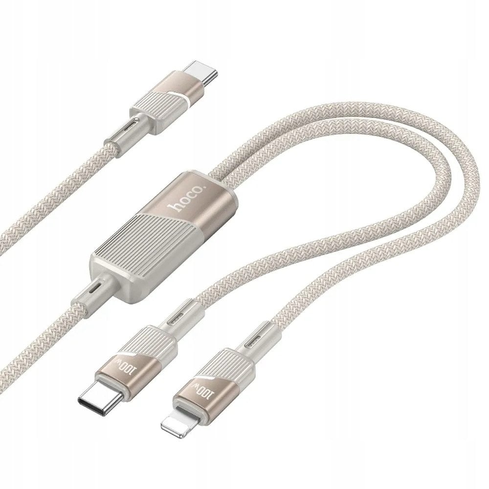 Kabel USB Hoco USB-C - Lightning 1.2 m Złoty