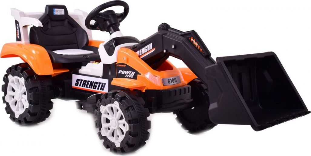 Super Toys TRAKTOR NA AKUMULATOR Z RUCHOMYM RAMIENIEM - SPYCHACZEM, MIĘKKIE SIEDZENIE/HSD6606B uniwersalny