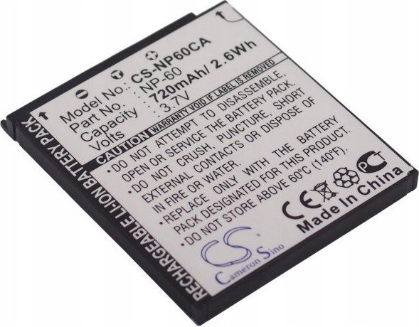 Akumulator Cameron Sino Akumulator Bateria Np-60 / Np60 Do Aparatu Casio Exilim / Cs-np60ca