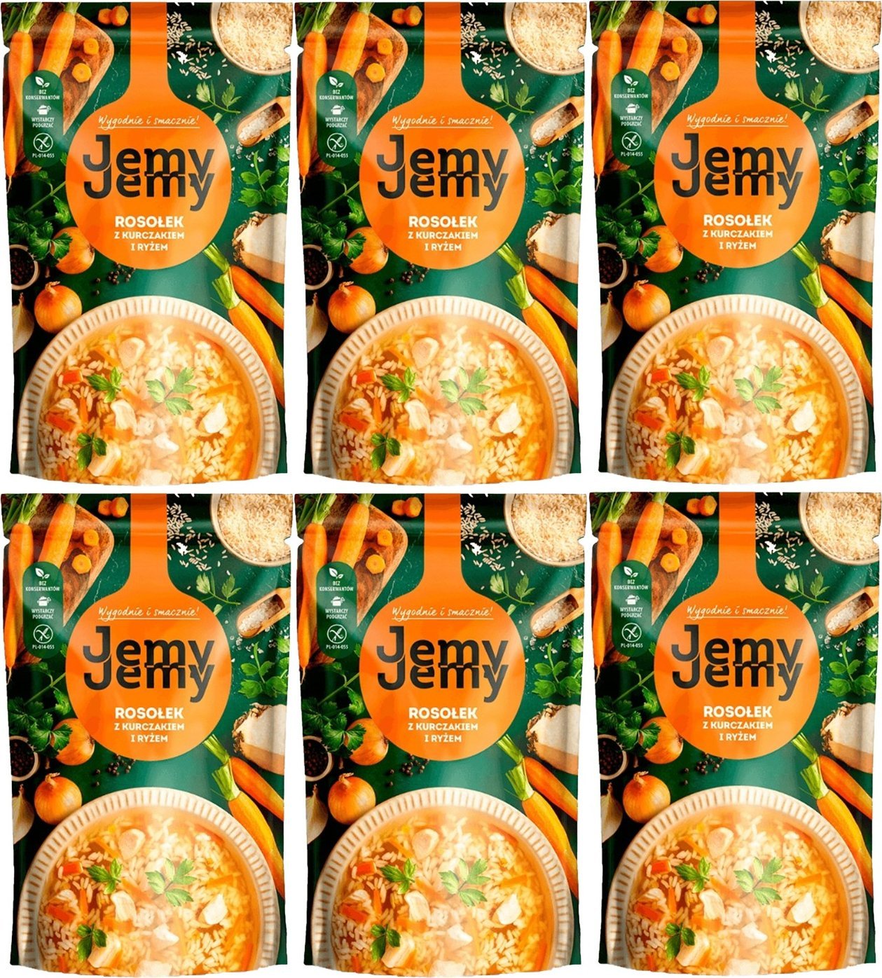 JemyJemy JemyJemy Rosół z kurczakiem i ryżem 450 g x 6 sztuk