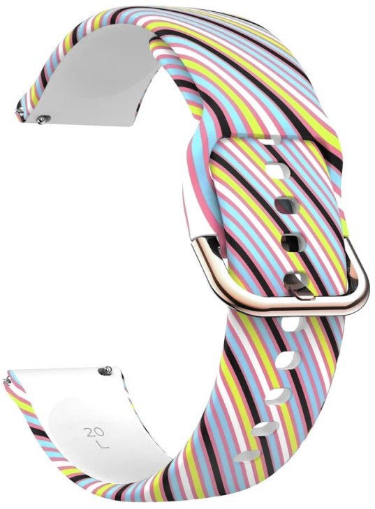 SILIKONOWY PASEK DO ZEGARKA SMARTWATCH 20MM DO SAMSUNG GALAXY WATCH 42MM / 2 41MM / 4 5 6 7 / HUAWEI WATCH GT 2 42MM / GT 3 42MM / AMAZFIT BIP GTS 4 3