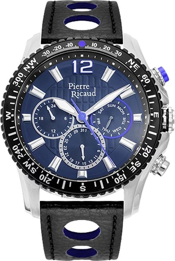 Zegarek Pierre Ricaud Zegarek męski Pierre Ricaud P97222.B2B5QF czarny