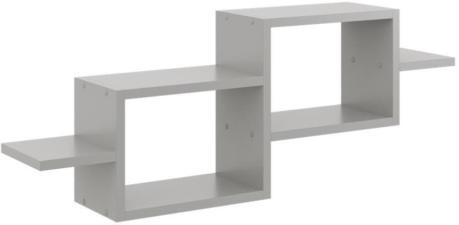 Półka ścienna, wisząca, 95x18x35 cm, szary, mat