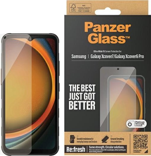 PanzerGlass Panzerglass Ultra-Wide Fit Sam Xcover7/ Xcover6 Pro Re-Glass Screen Protection 7365