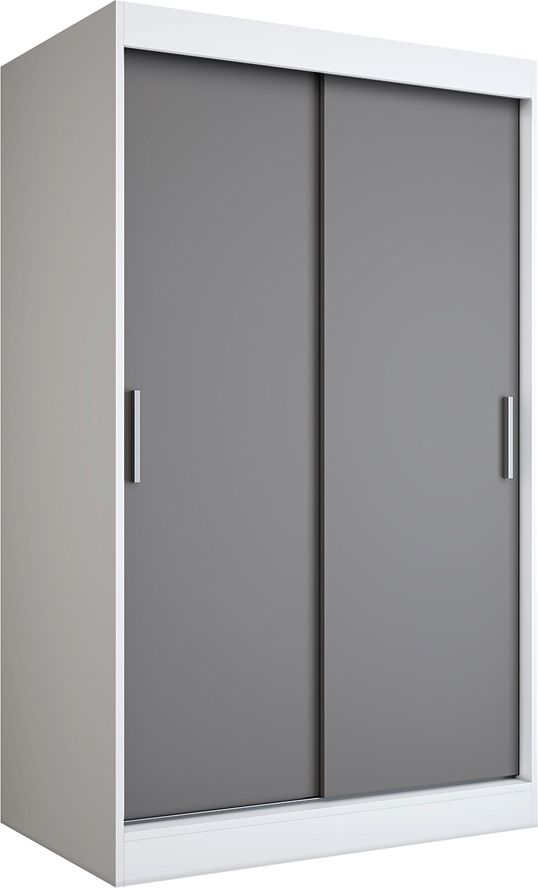 Elior Szafa przesuwna biały + antracyt 120 cm - Corina 3X