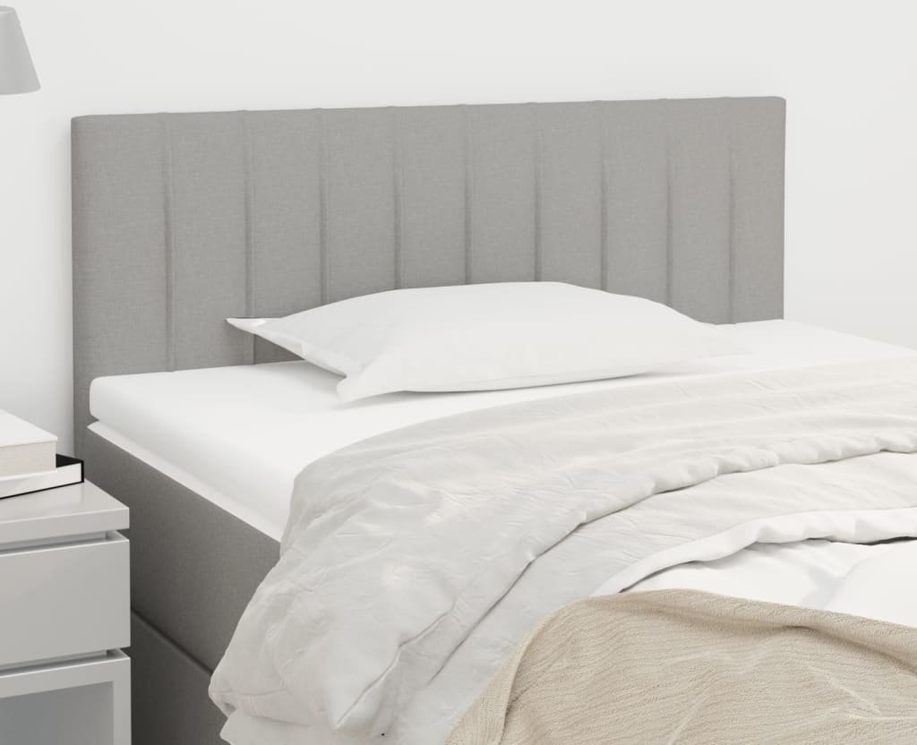 vidaXL vidaXL Zagłówek do łóżka, jasnoszary, 100x5x78/88 cm, tkanina