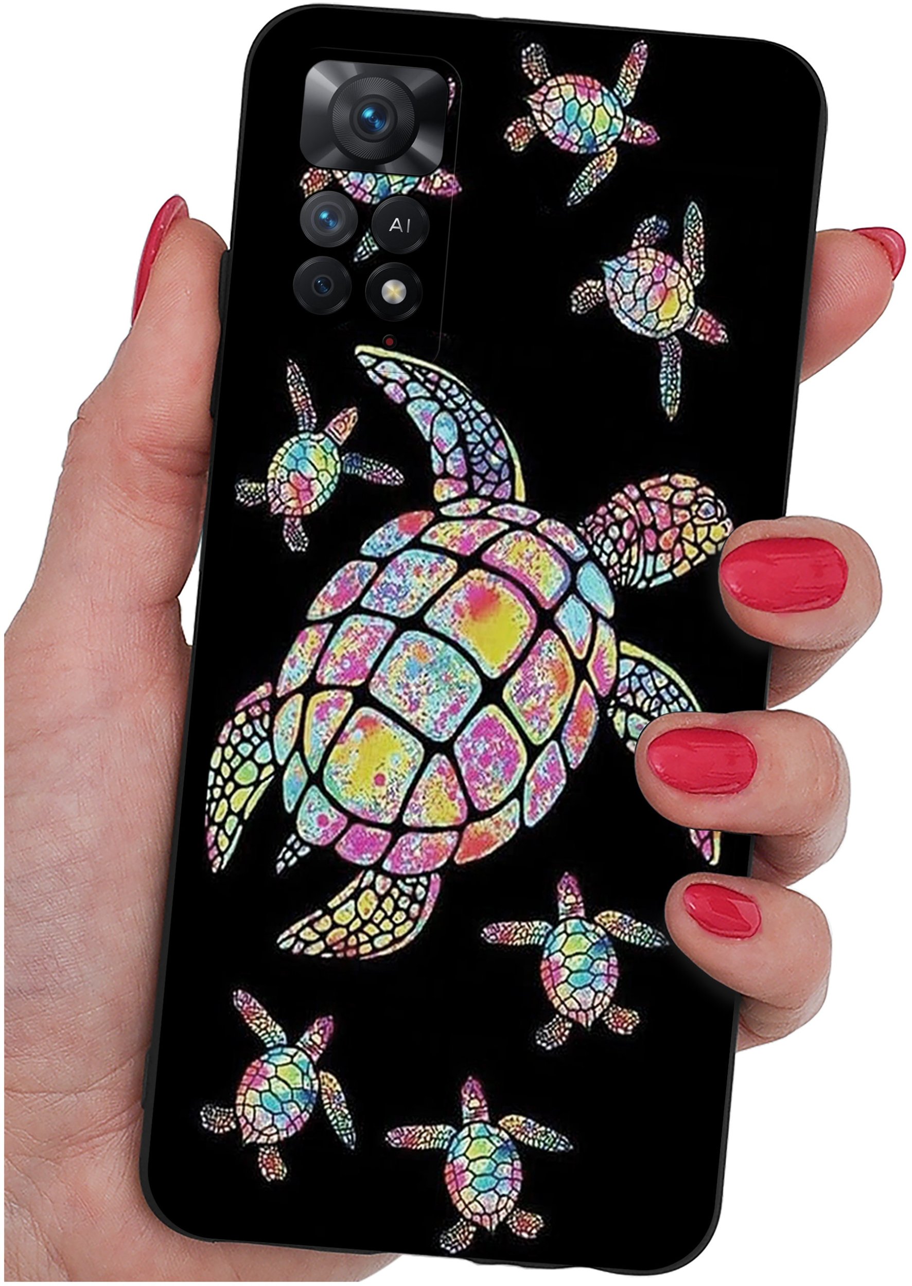 ETUI do Xiaomi Redmi Note 11 Pro | WZORY | SILIKONOWE MATT CASE + SZKŁO 9H