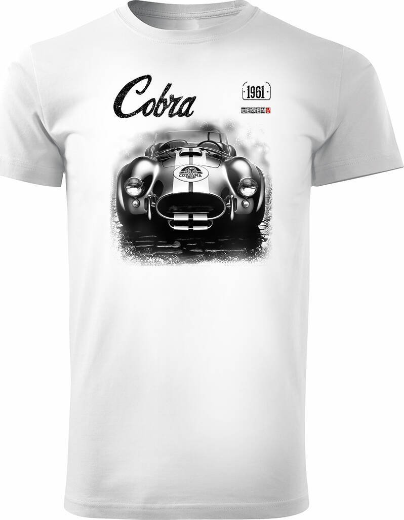 Topslang Koszulka z samochodem Roadster AC Cobra kolekcjonerska męska biała REGULAR S