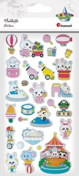 Titanum Naklejki wypukłe słodkie zwierzątka 28szt