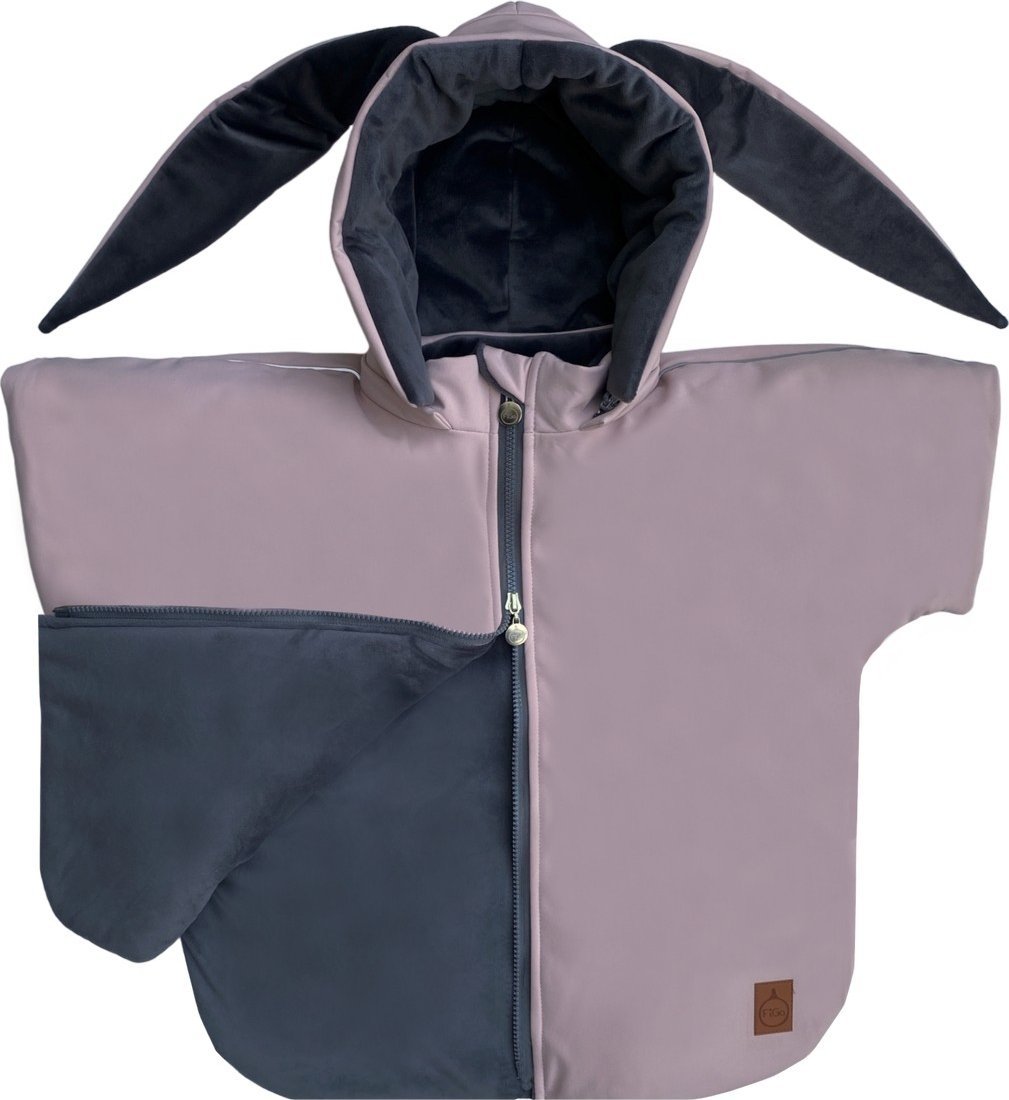 FiGa Ponczo samochodowe FiGa Wodoodporne Softshell KRÓLIK Róż PREMIUM M (Wiek 2,5-8 lat)