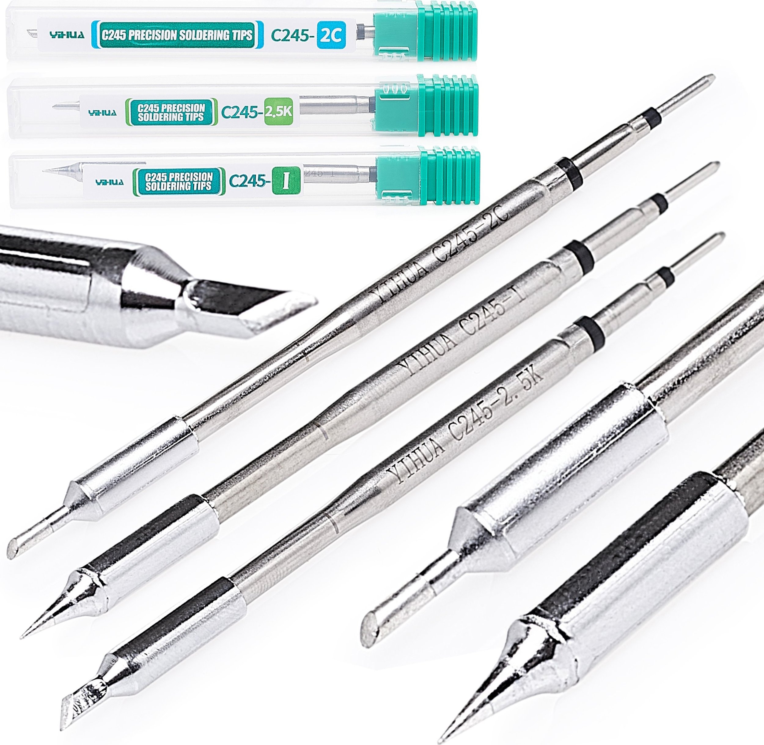 Zestaw 3 Groty Lutownicze Yihua C245 T245 2C 2.5K I do Lutowania Techrebal