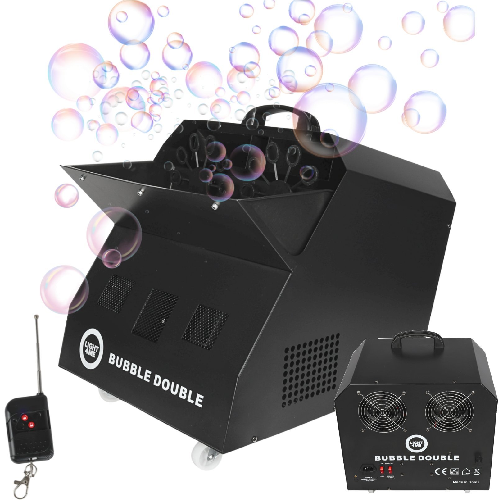 LIGHT4ME BUBBLE DOUBLE wyrzutnia baniek 300W czarny