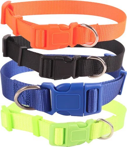 Nobleza PLAIN IMITATION NYLON DOG COLLAR W1.0*L20-30CM ORANGE/BLACK/BLUE/GREEN PLAIN IMITATION NYLON DOG COLLAR W1.0*L20-30CM ORANGE/BLACK/BLUE/GREEN