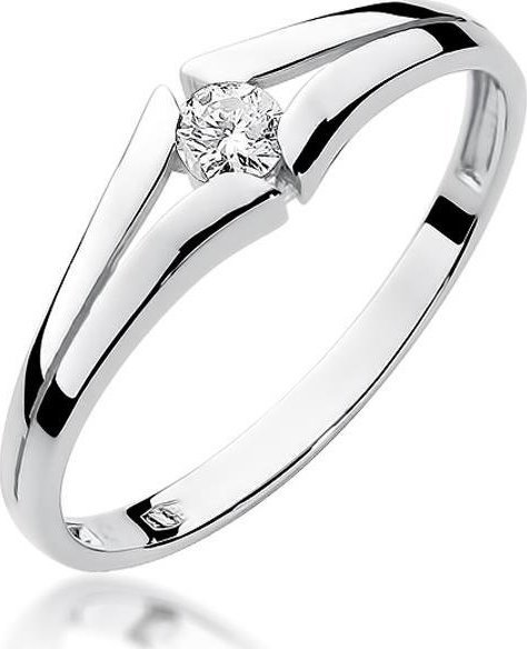 Best Diamonds złoty pierścionek z brylantem 0.08ct 20
