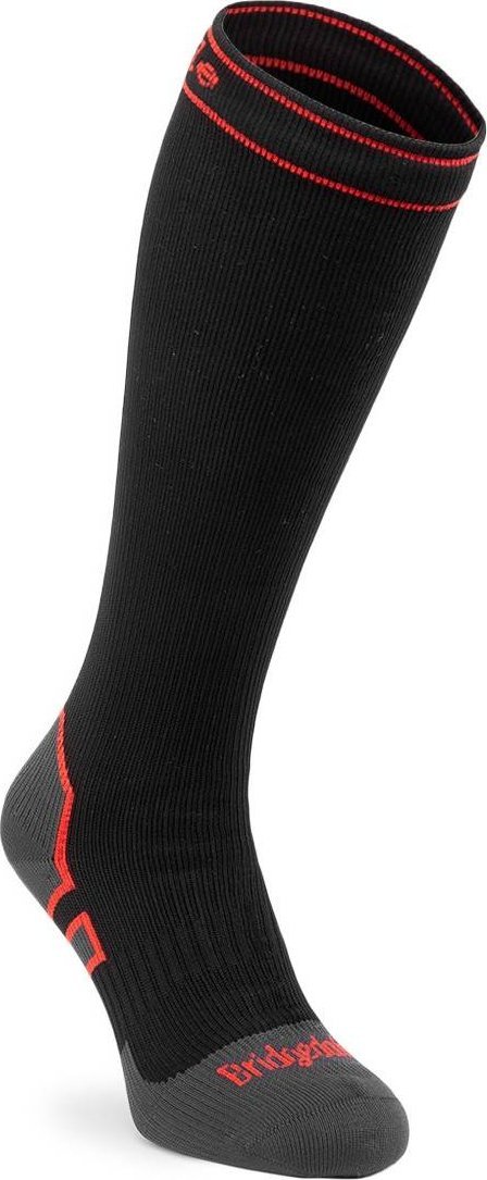 Bridgedale Skarpety wodooszczelne Bridgedale StormSock Heavy Knee - black/red 40 - 43