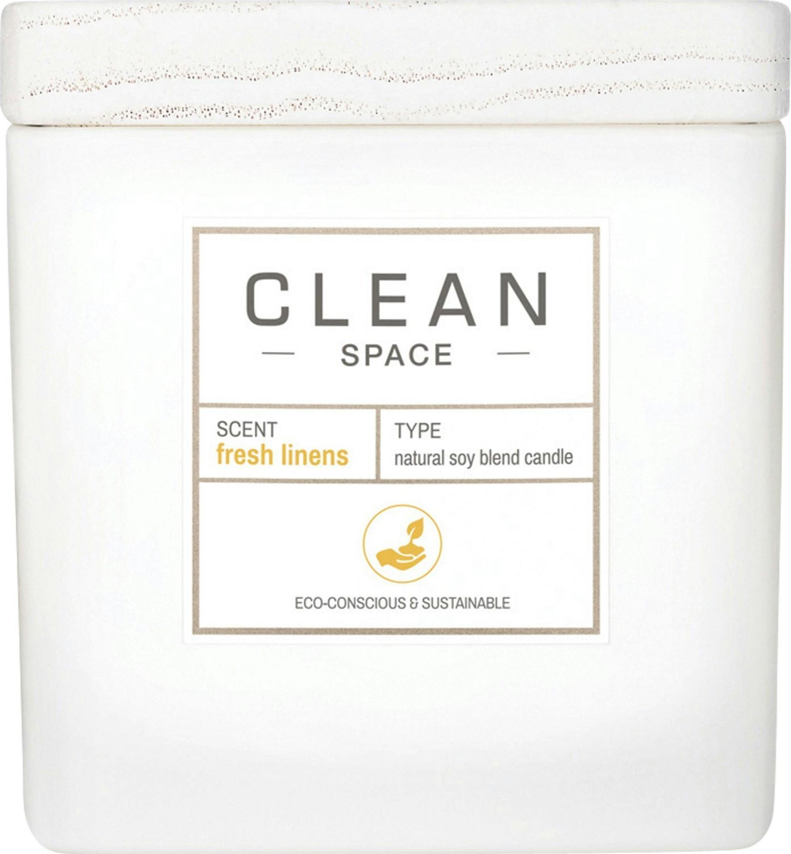 Clean Clean, Space Fresh Linens, Scented Candle, 227 g