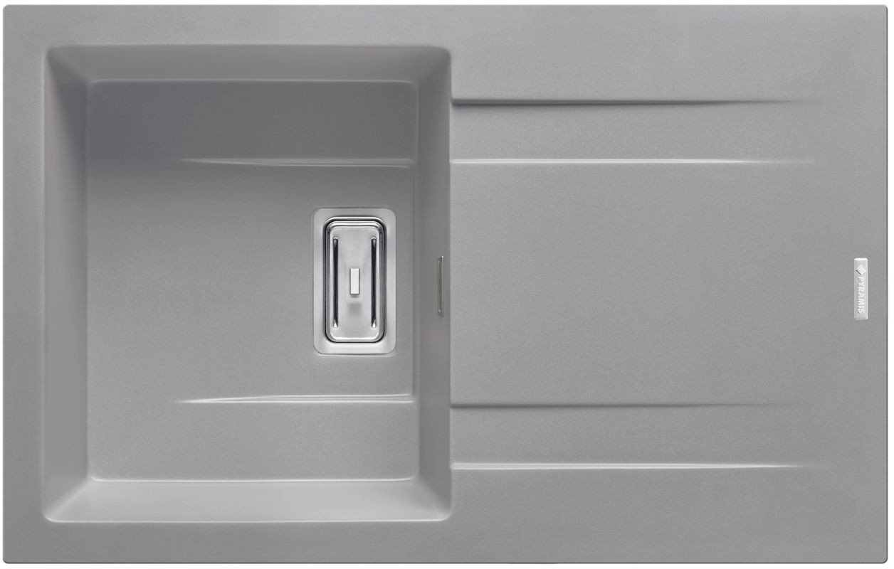 Pyramis Zlew. KARTESIO 79x50 1B 1D szary beton