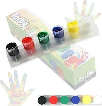 Farby do malowania rękami 20ml 6 kolorów