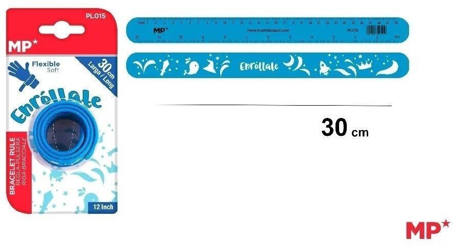 Pukka Linijka elastyczny niebieski 30cm