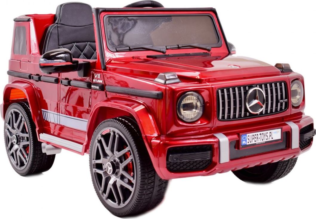 Super-Toys MERCEDES G63 AMG, MIĘKKIE KOŁA EVA, MIĘKKIE SIEDZENIE, LAKIER POLEROWANY FULL OPCJA/BBH0002