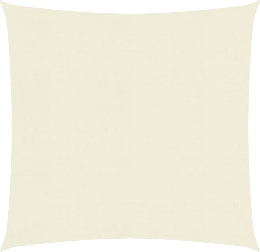 vidaXL Żagiel przeciwsłoneczny, 160 g/m, kremowy, 7x7 m, HDPE