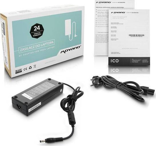 Zasilacz do laptopa Movano 120 W, 2.5 mm, 6.2 A, 19.5 V (ZZ/LEN195615)