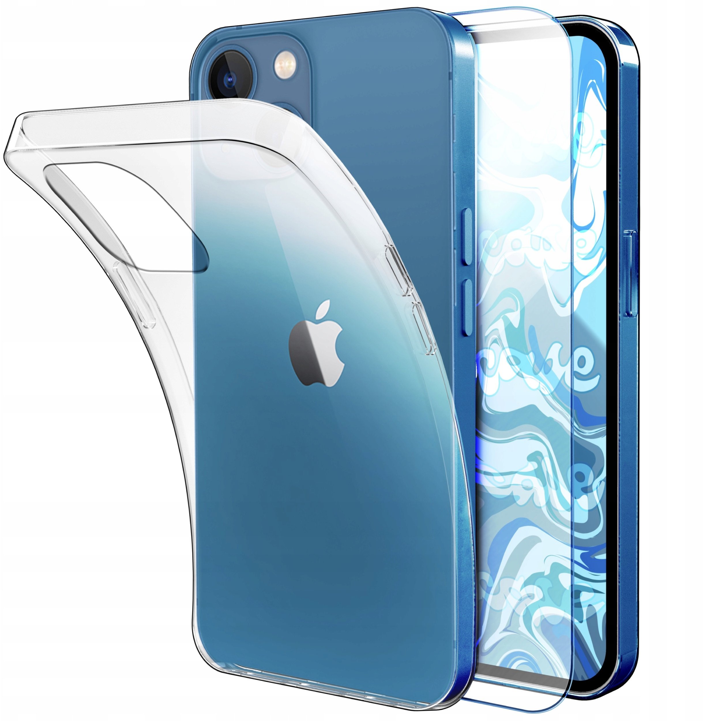 ETUI DO IPHONE 13 MINI GUMOWE OBUDOWA CASE SILIKON SLIM POKROWIEC SZKŁO