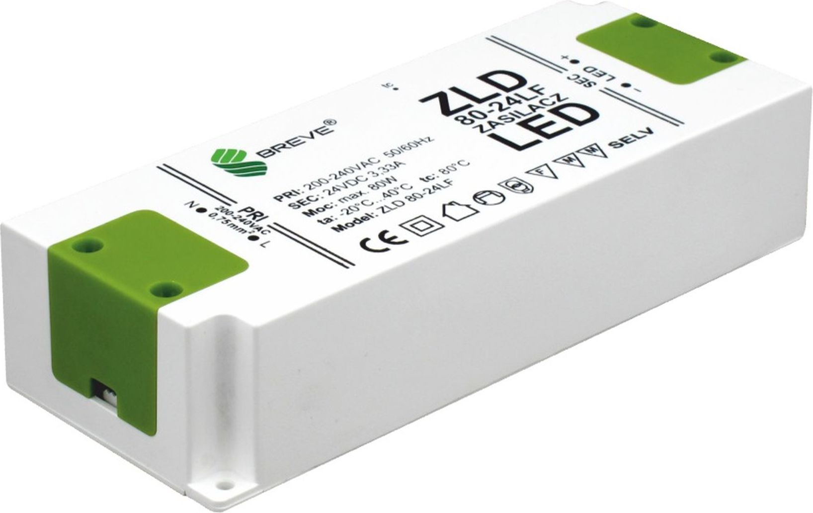 BREVE Zasilacz LED 24V 80W 3,3A (19724-9012)