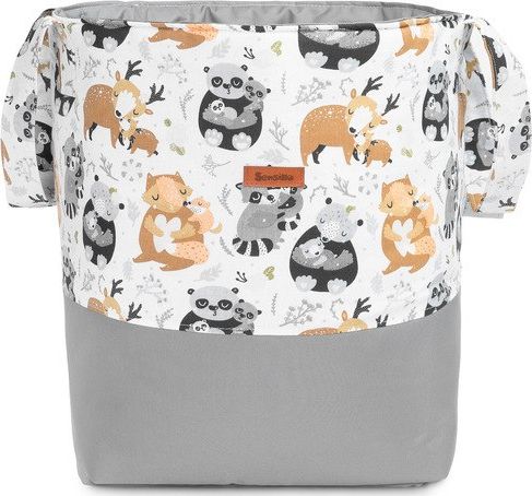 Sensillo KOSZ NA ZABAWKI MEDIUM 35X47 CM SZOPY SZARE