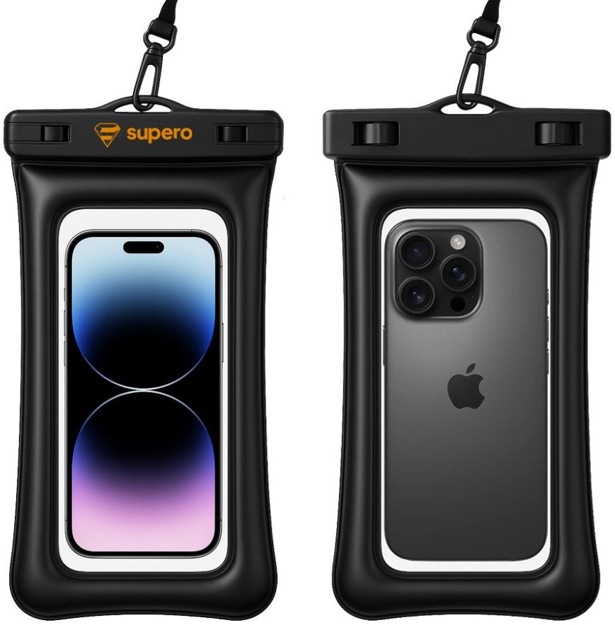 Etui wodoszczelne do telefonu 7.2" Supero, czarne