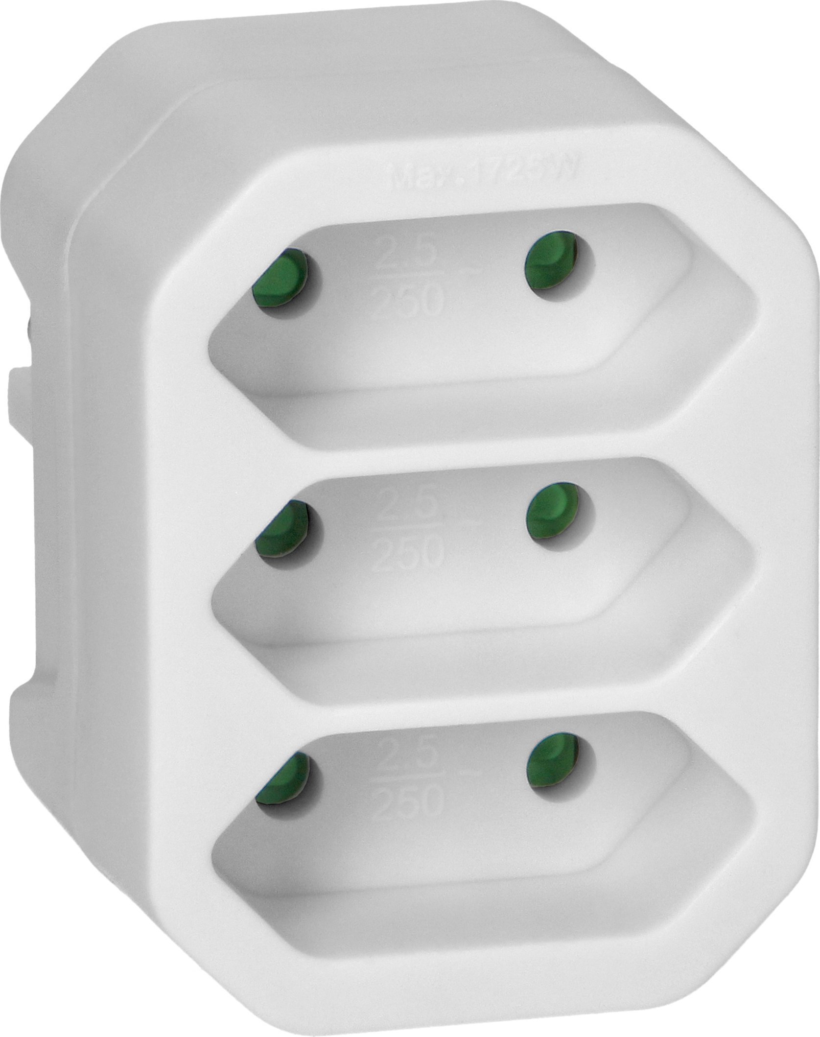 Orno Rozgałęźnik 3x2P EURO biały 20 sztuk