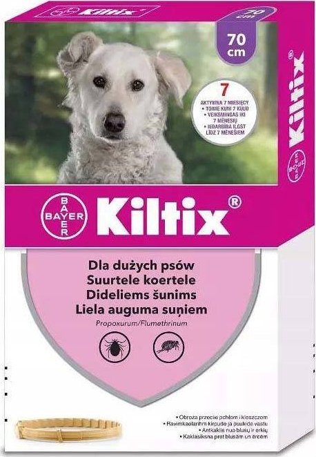 Kiltix Obroża na kleszcze dla Psa o długości 70cm