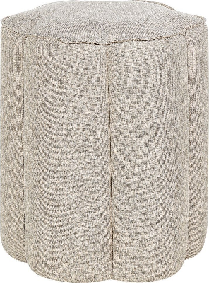 Beliani Puf lniany 39 x 34 cm beżowy TAPPEN