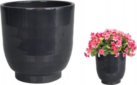 Cermax Osłonka ceramiczna na nóżce granitowa ozdobna 14 cm Lazur