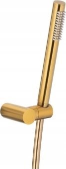 841-225-31 / KFA / MOZA / NATRYSK PUNKTOWY PREMIUM, UCHWYT PRZEGUBOWY ŚCIENNY + WĄŻ PVC 1500 MM ZŁOTY SZCZOTKOWANY PVD /