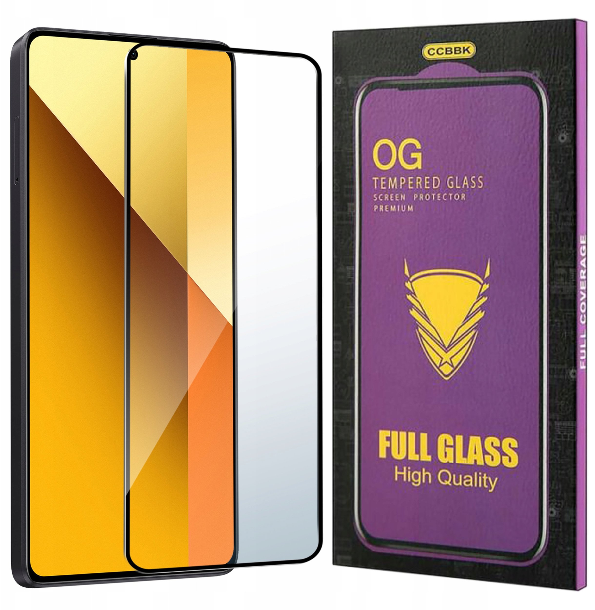 krainaGSM Szkło hartowane 5D do Xiaomi Redmi Note 13 OG PREMIUM CAŁY EKRAN PEŁNE