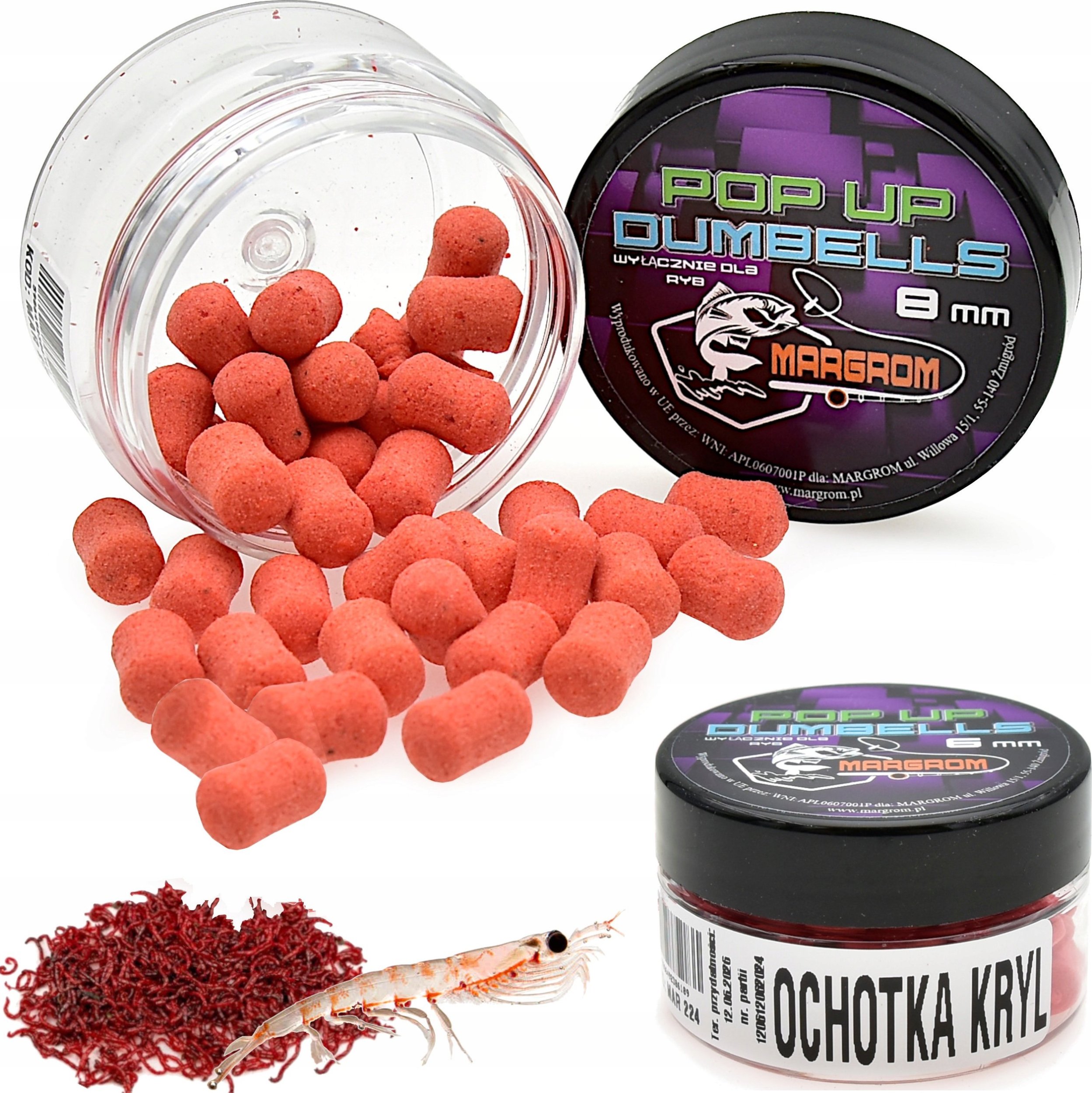 Margrom Dumbells POP UP 8 mm Margrom OCHOTKA KRYL przynęta Method Feeder