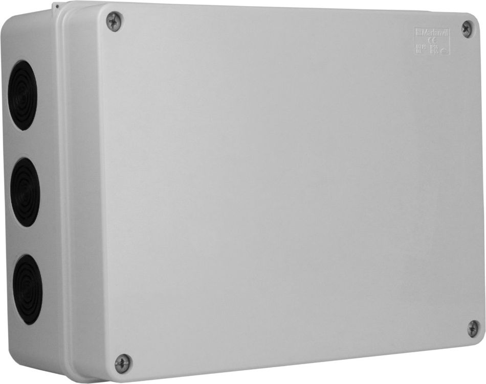 Marlanvil Puszka natynkowa z dławikami wym/wew 243x190x90 mm 12membran IP66 010.PG M-L 1834