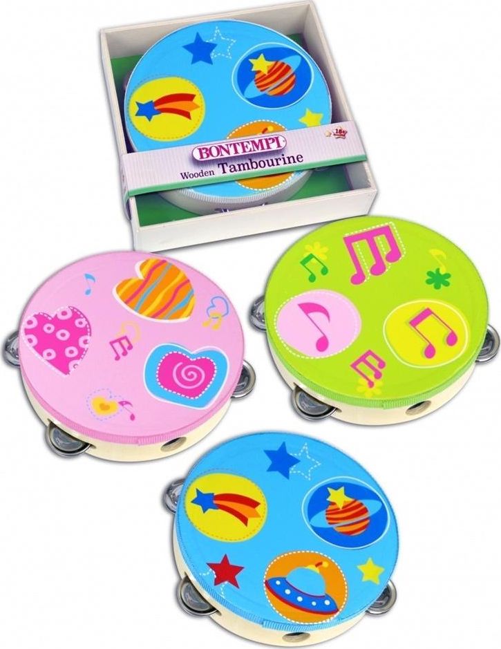 Bontempi BONTEMPI PLAY TAMBURYN Z 6 CYMBAŁKAMI 18 CM