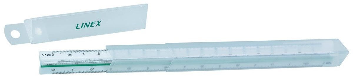 Målestok trekantet Linex 318 1:15:20:25:50:75:100