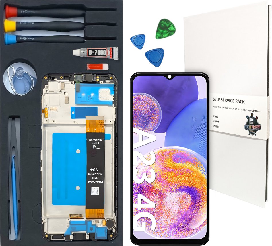 WYŚWIETLACZ LCD DO SAMSUNG GALAXY A23 4G ORYGINAŁ RAMKA ZESTAW WYMIANA WYŚWIETLACZA