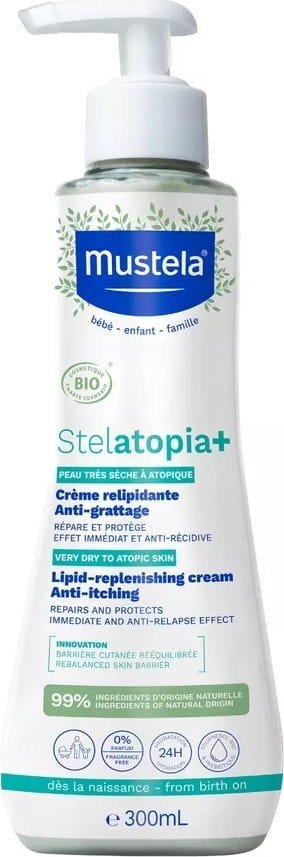 Mustela Mustela Stelatopia+ Lipid-Replenishing Cream Krem Uzupełniający Lipidy 300Ml