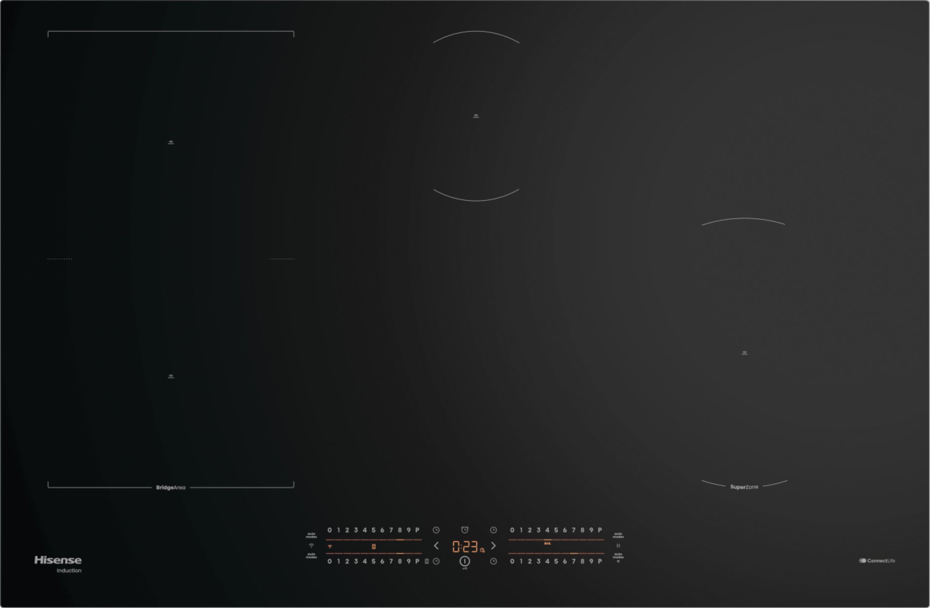 Hisense platums 79.5 cm melna - Iebuvejama indukcijas plits virsma HI8432BSCWF (3838782863332)