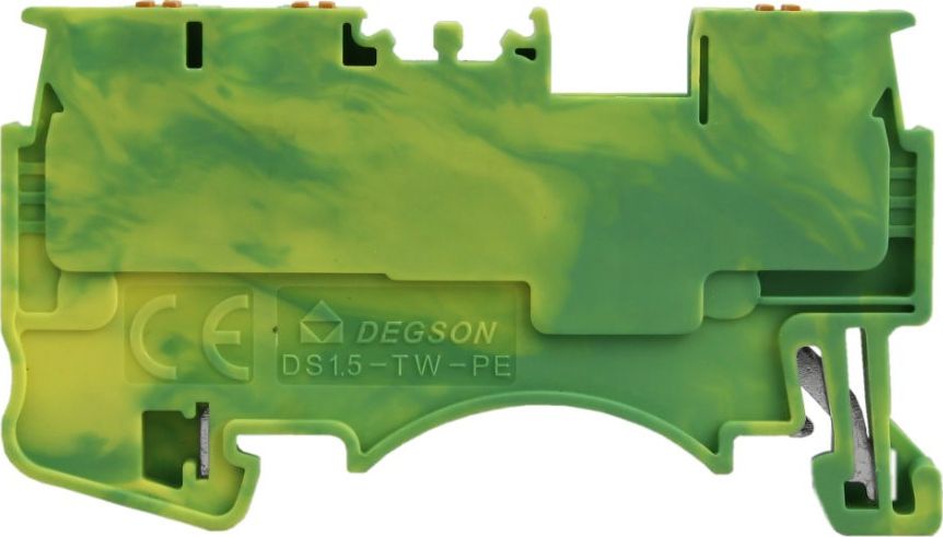 Degson Złączka szynowa 1,5mm2 1P 3-przewodowa zacisk push-in żółto-zielona PE 3947