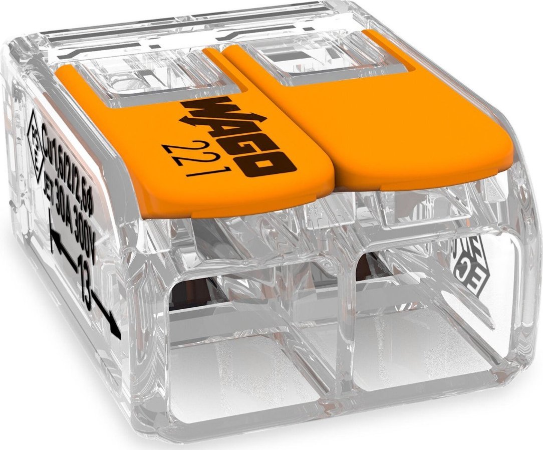 Wago Szybkozłączka uniwersalna 2x0,5-6mm transparentna 221-612 1szt.